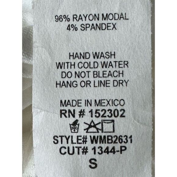 Wasabi & Mint Women's White Drape Neck Bodysuit Blouse Size S Casual - Picture 4 of 4